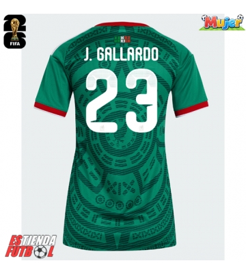 México Jesus Gallardo #23 Primera Equipación Mujer Mundial 2026 Manga Corta